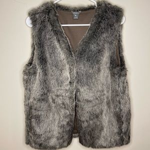 Eddie Bauer Faux Fur Vest!
